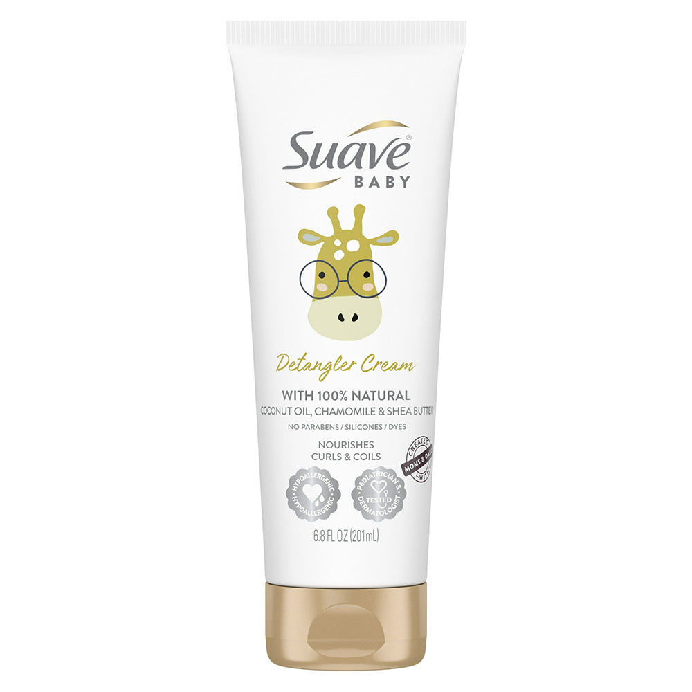 Suave Baby Detangler Hair Cream with Coconut Oil Chamomile and Shea Butter 6.8Oz (201ml)